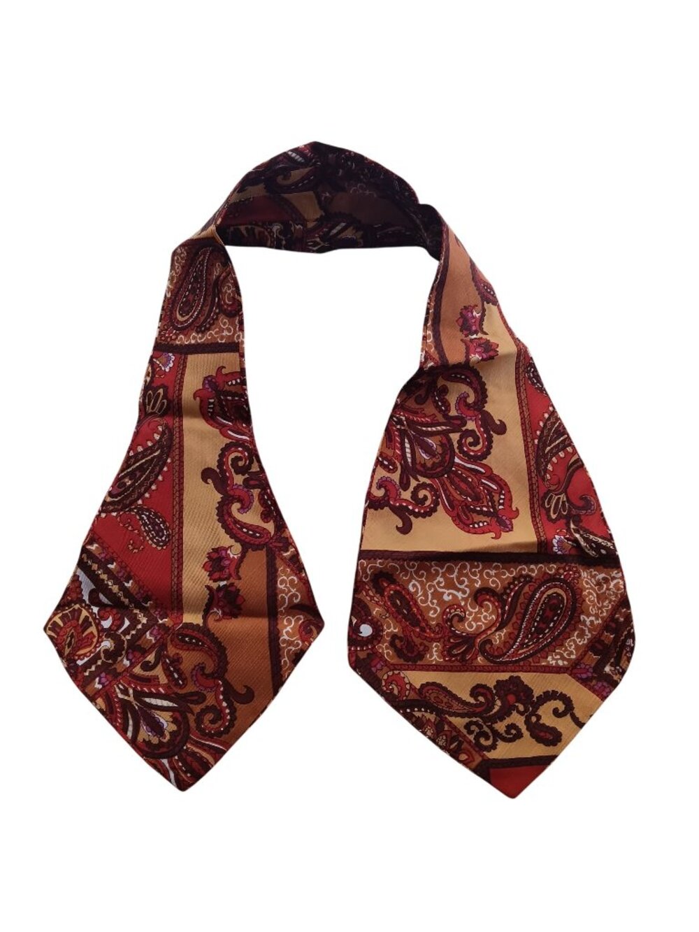 True Vintage Neck Scarf Mod Groovy Psyachedlic 1960's 38" Wrap Big Bow